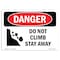 Signmission Safety Sign, OSHA Danger, 7" Height, Do Not Climb Stay Away, Landscape OS-DS-D-710-L-2093 - alternate 1
